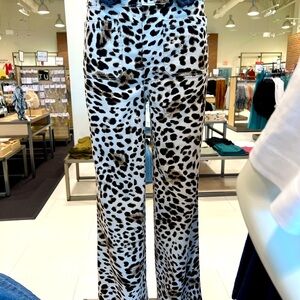 Leopard Print Pants Loft Size 12 Palmer #DD